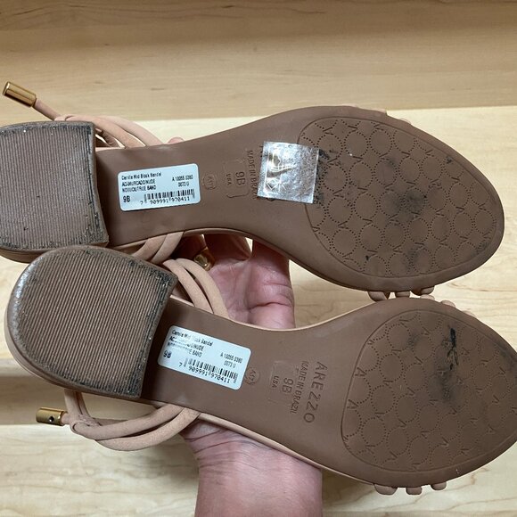 Arezzo Camila women leather strappy cream/beige sandals - Picture 5 of 6